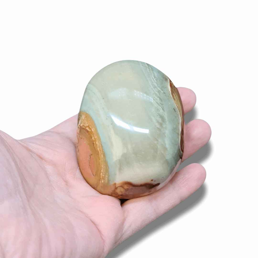Galet poli en Jaspe Polychrome (PRGFL359-13) - ENAE Minéraux