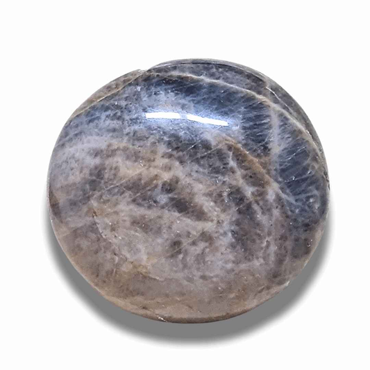 Galet poli en Pierre de Lune noire (PRGFL608-8) - ENAE Minéraux