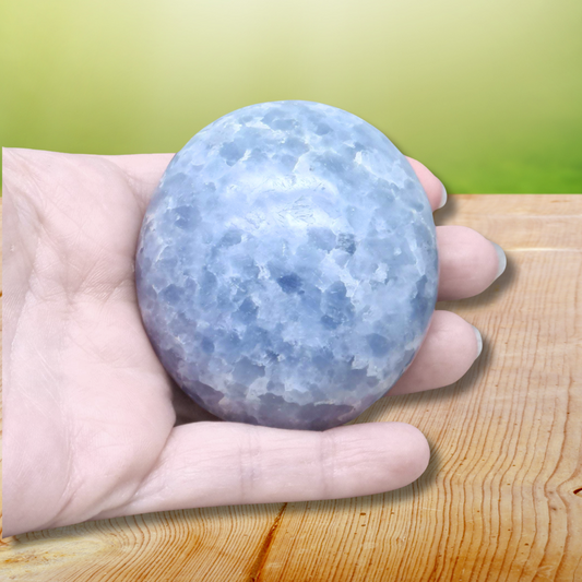 Galet en Calcite bleue (PRGFL529-3) - ENAE Minéraux