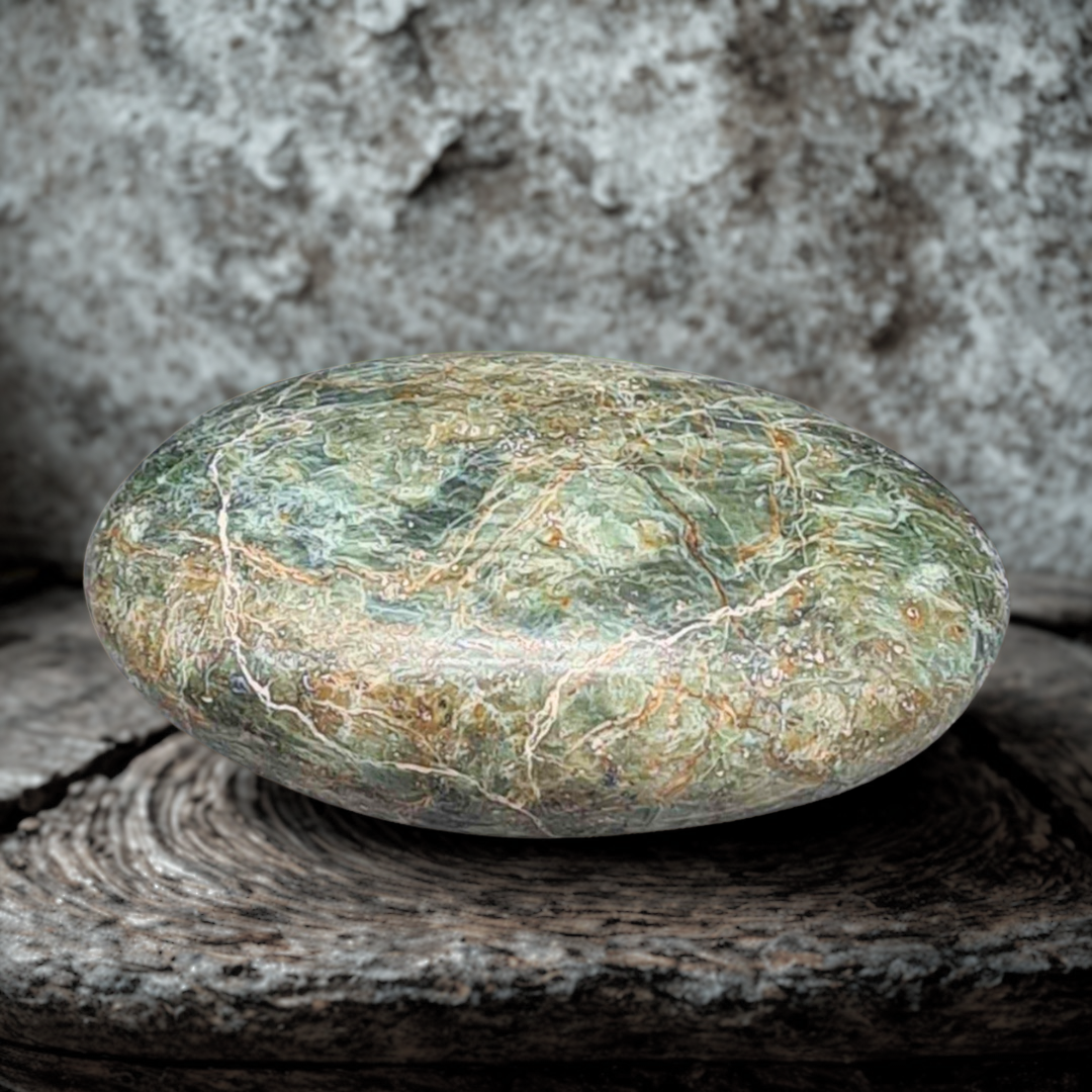 Galet en Chrysoprase 80g (PRGFL635-9)