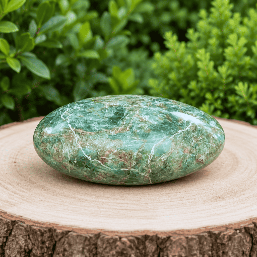 Galet en Chrysoprase 80g (PRGFL635 - 9)
