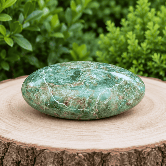 Galet en Chrysoprase 80g (PRGFL635 - 9)
