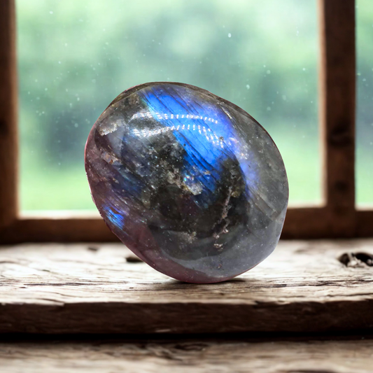 Galet poli en Labradorite 86g (PRGFL342-7)