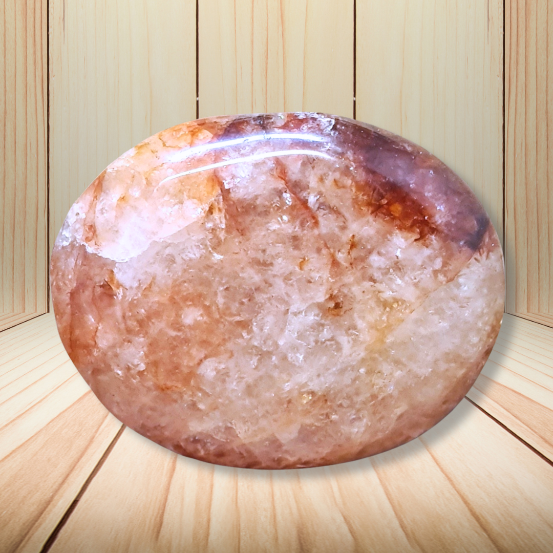 Galet en Quartz hématoïde 129g (PRGFL722) - ENAE Minéraux