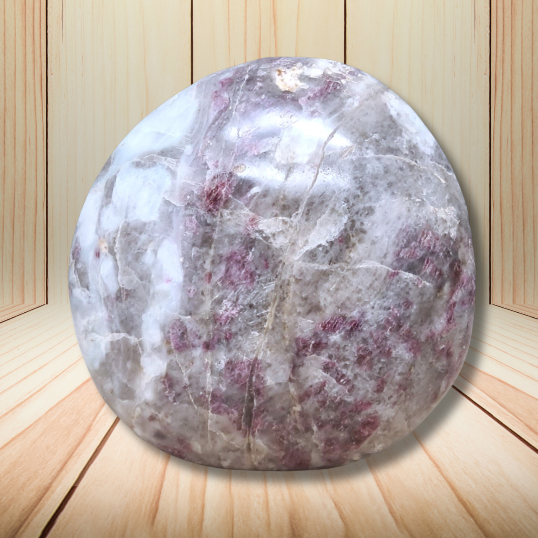 Galet en Tourmaline rose (Rubellite) 125g (PRGFL526-7) - ENAE Minéraux