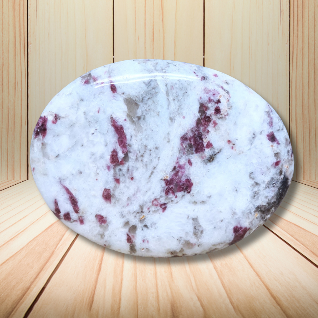 Galet en Tourmaline rose (Rubellite) 107g (PRGFL526-8)