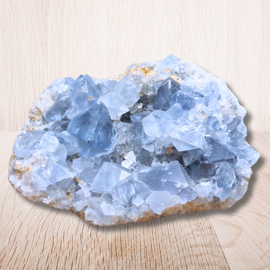 Géode de Célestine bleue brute 450g (MB331-6) - ENAE Minéraux