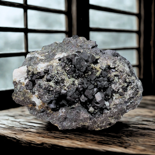 Cristaux de Grenat Mélanite bruts 310g (MB214-2)