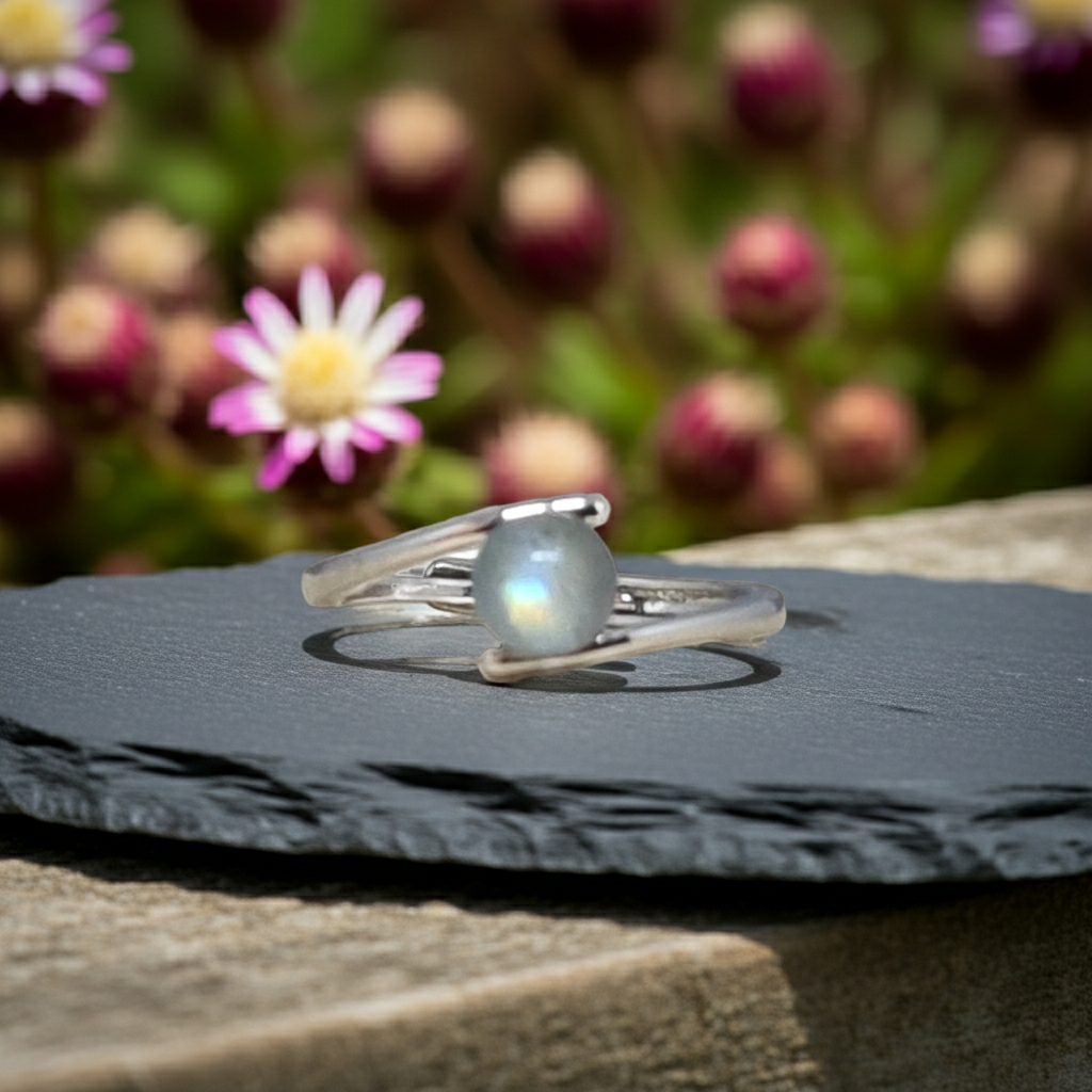 Bague réglable en Labradorite (BAG43 - 10)