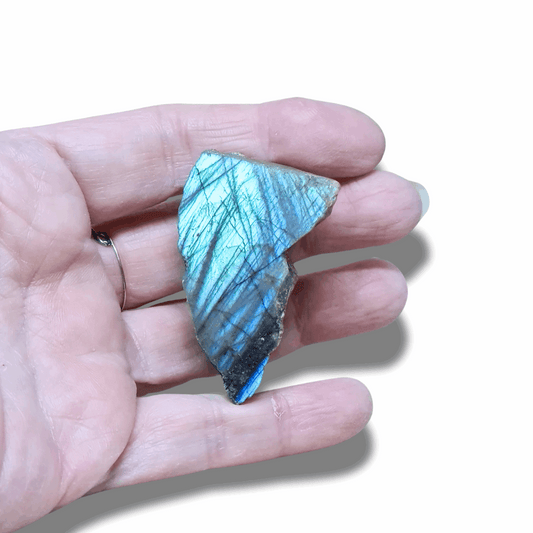 Labradorite 1 face polie et 1 face brute (PRGFL575-13) - ENAE Minéraux