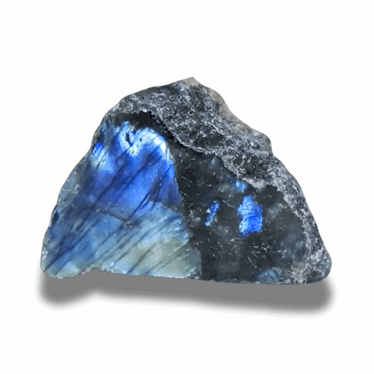 Labradorite 1 face polie et 1 face brute (PRGFL575-12) - ENAE Minéraux
