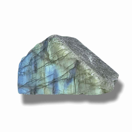 Labradorite 1 face polie et 1 face brute (PRGFL575-11) - ENAE Minéraux