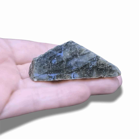 Labradorite 1 face polie et 1 face brute (PRGFL575-11) - ENAE Minéraux