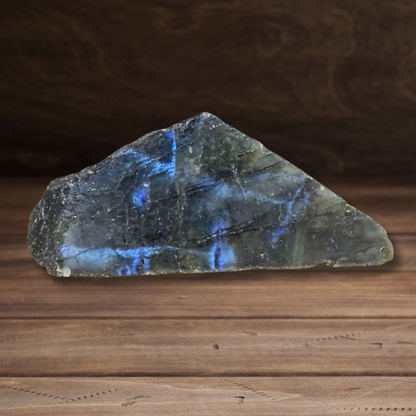 Labradorite 1 face polie et 1 face brute 30g (PRGFL575-11) - ENAE Minéraux