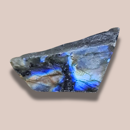 Labradorite 1 face polie et 1 face brute (PRGFL575-14)