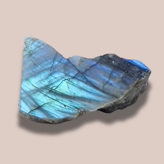 Labradorite 1 face polie et 1 face brute (PRGFL575-13)