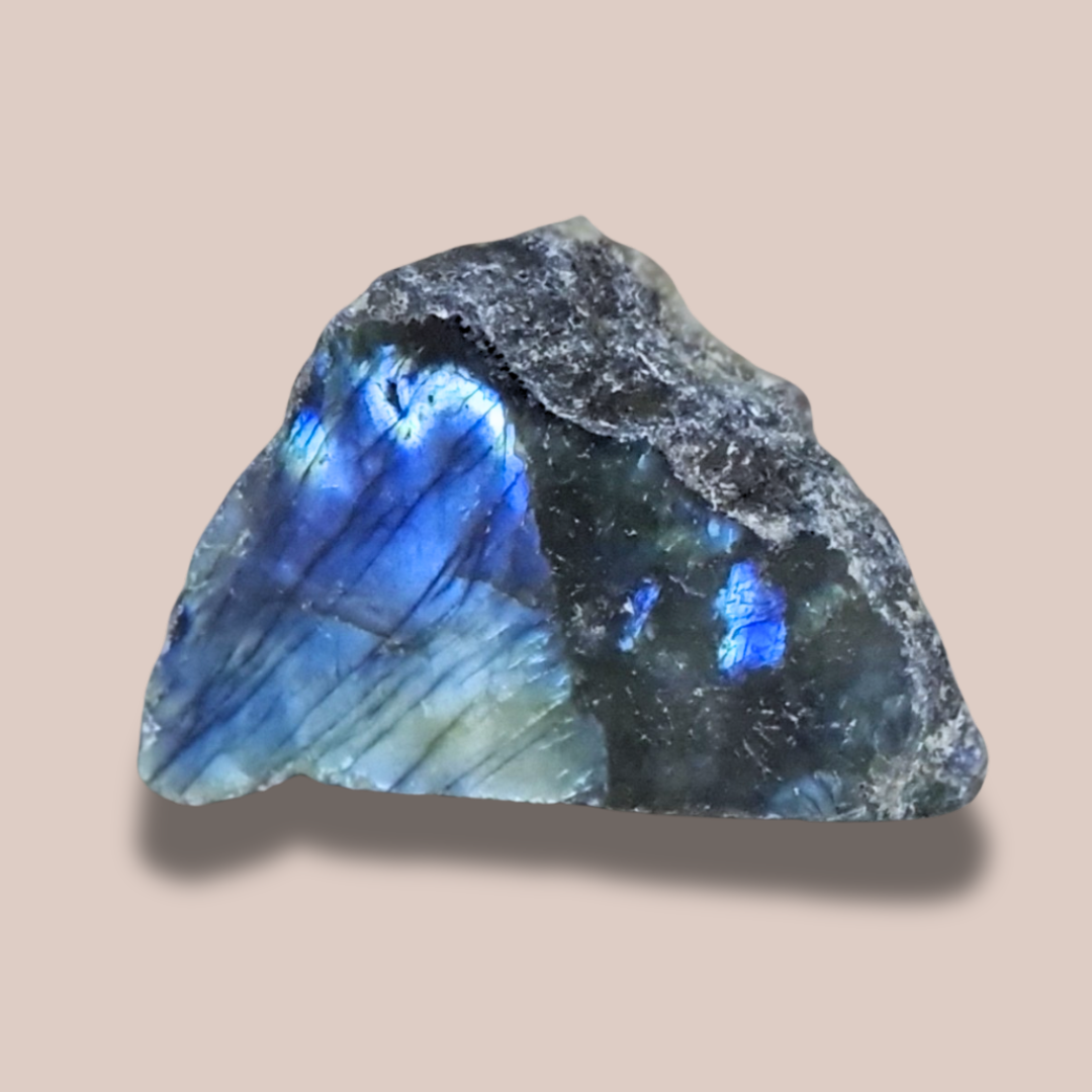 Labradorite 1 face polie et 1 face brute (PRGFL575-12)