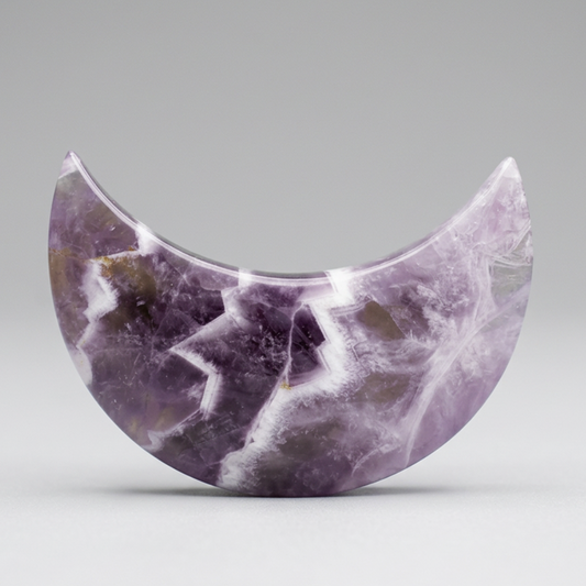 Lune polie en Améthyste chevron 134g (PRGFL397 - 2)