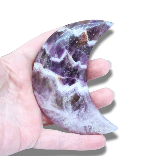 Lune polie en Améthyste chevron (PRGFL397-2) - ENAE Minéraux