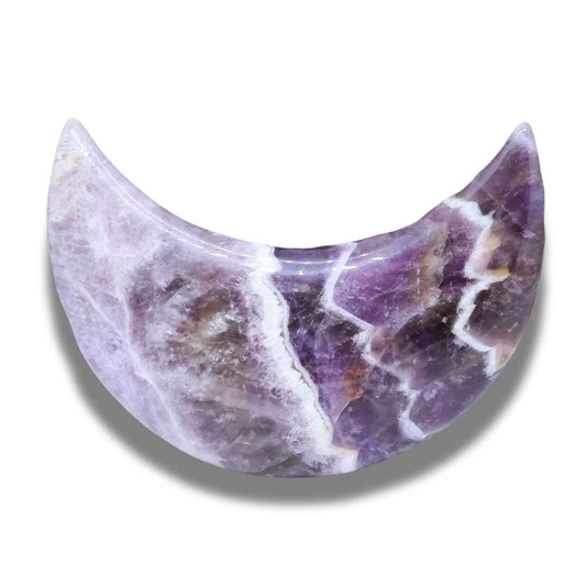Lune polie en Améthyste chevron (PRGFL397-2) - ENAE Minéraux