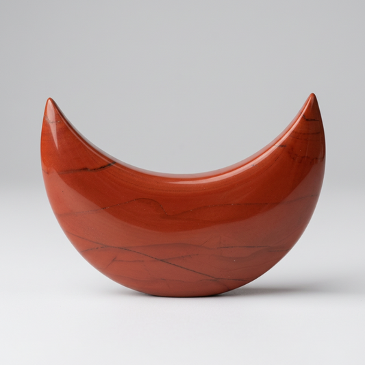 Lune polie en Jaspe rouge 135g (PRGFL397 - 8)