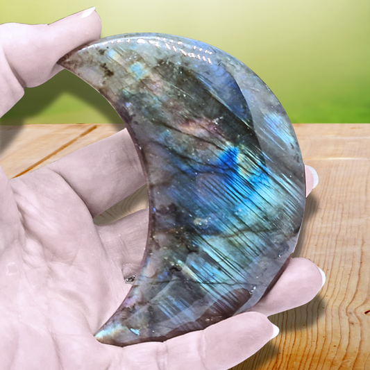 Lune polie en Labradorite 139g (PRGFL397-5) - ENAE Minéraux