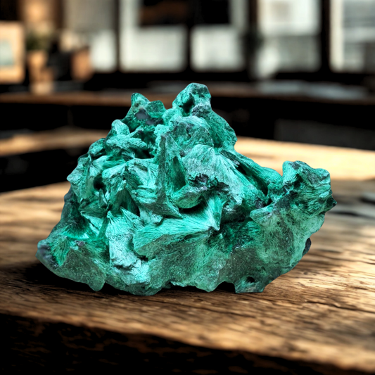 Malachite fibreuse brute 102g (MB495-4)