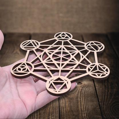 Metatron 3D en bois 14 cm