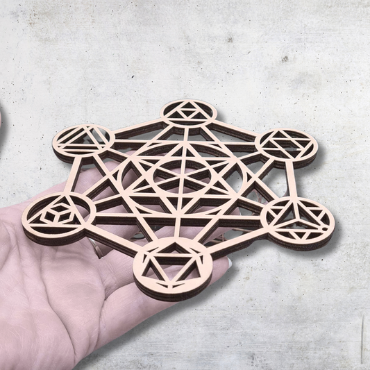 Cube de Metatron 3D en bois 14 cm