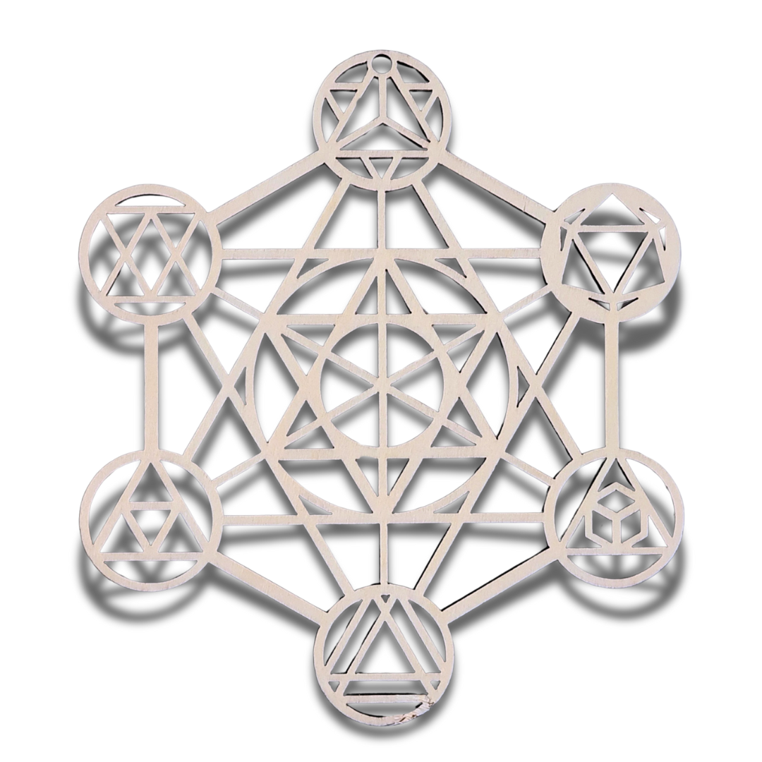 Cube de Metatron 3D en bois 14 cm - ENAE Minéraux