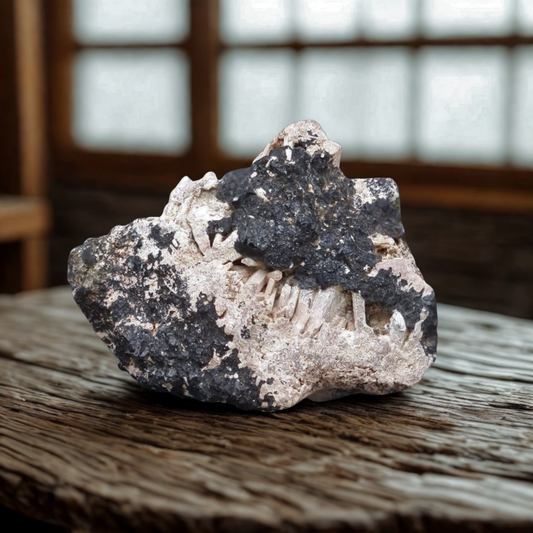Néphéline sur Schorlomite brute 96g (MB220)