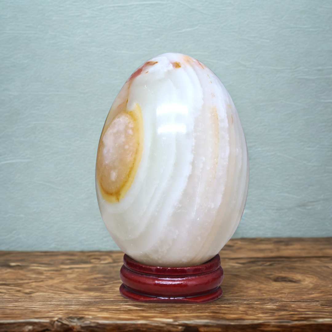 Œuf en Aragonite et Calcite 262g (PRGFL620-7)