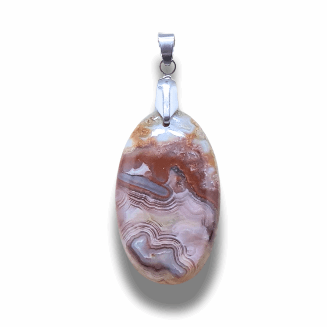 Pendentif en Agate Crazy Lace (PE2006) - ENAE Minéraux