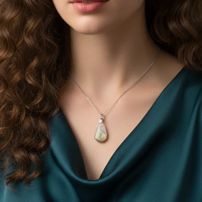 Pendentif en Agate tigrée à dendrites (PE1785)