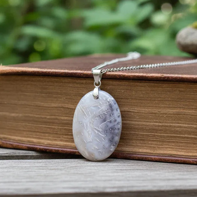 Pendentif en Agate fossile (PE1488)