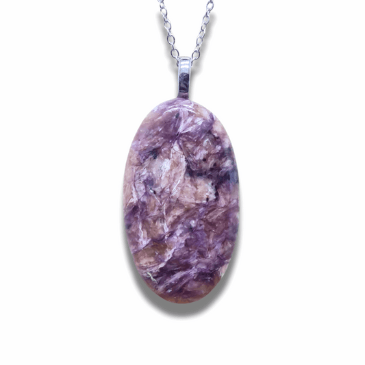 Pendentif en Charoïte et Tinaksite (PE1425-3) - ENAE Minéraux