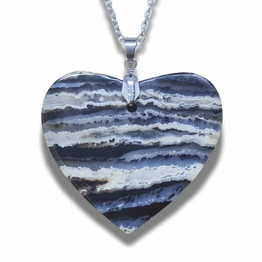 Pendentif cœur en Agate (PE2042) - ENAE Minéraux
