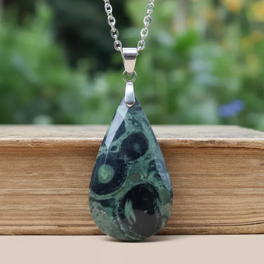 Pendentif facetté en Rhyolite Kambaba (PE1801)