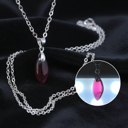 Pendentif en Grenat Rhodolite (PE2049) - ENAE Minéraux