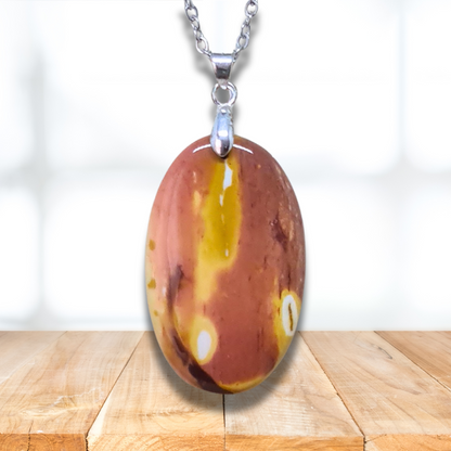 Pendentif en Jaspe Mookaïte (PE876) - ENAE Minéraux
