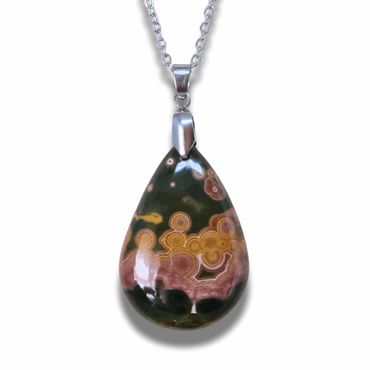Pendentif en Rhyolite Océan (PE1858) - ENAE Minéraux