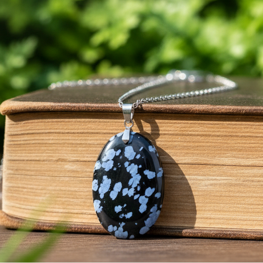 Pendentif en Obsidienne mouchetée (PE2001)