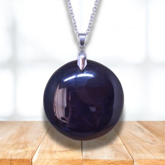 Pendentif en Obsidienne Œil Céleste (PE2050) - ENAE Minéraux