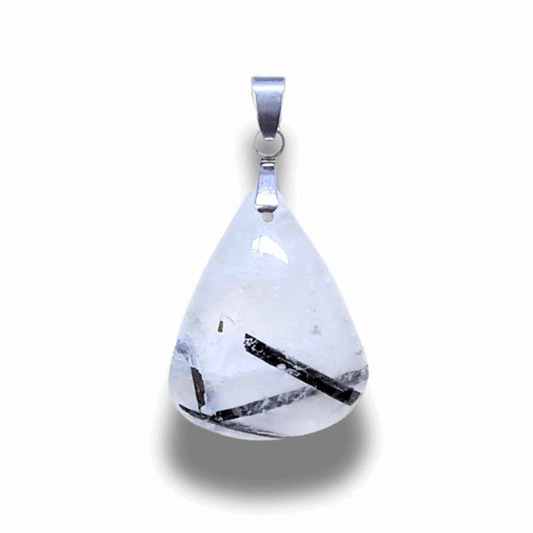 Pendentif en Quartz à Tourmaline noire (PE1995)