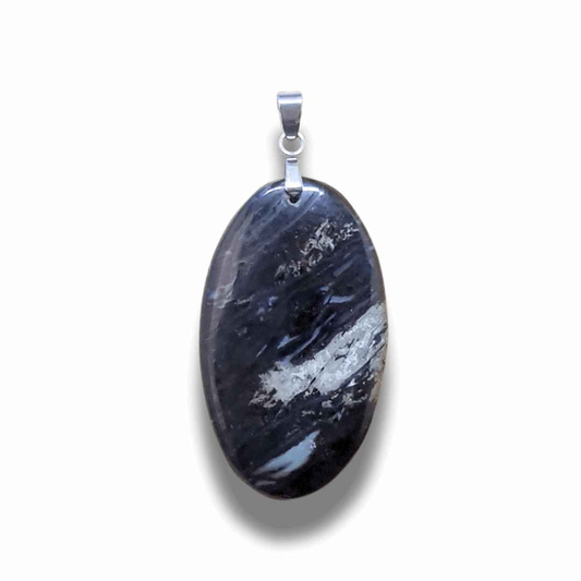 Pendentif en Racine de Palmier et Chalcopyrite (PE1448)