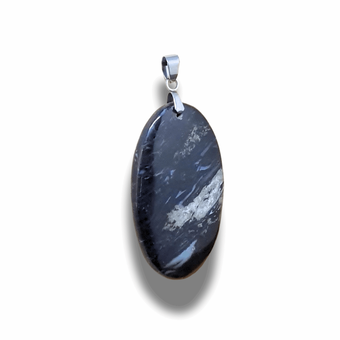 Pendentif en Racine de Palmier et Chalcopyrite (PE1448)