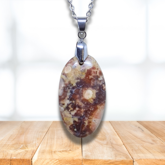 Pendentif en Rhyolite Œil d'Oiseau (PE837) - ENAE Minéraux