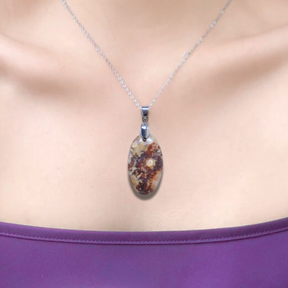 Pendentif en Rhyolite Œil d'Oiseau (PE837) - ENAE Minéraux