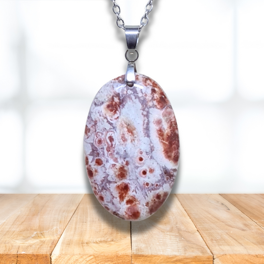 Pendentif en Rhyolite Œil d'Oiseau (PE836) - ENAE Minéraux