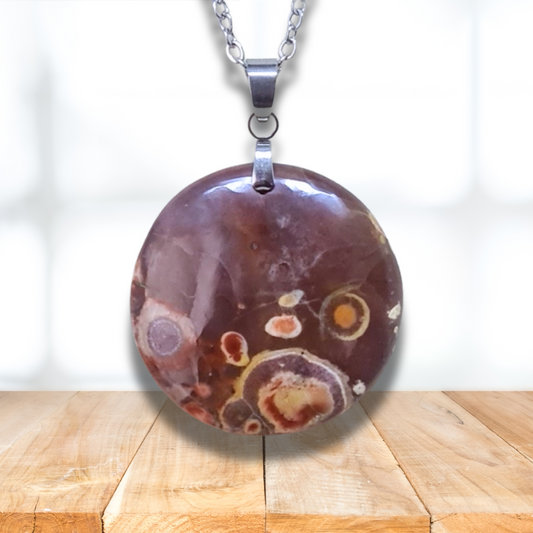 Pendentif en Rhyolite Œil d'Oiseau (PE898) - ENAE Minéraux